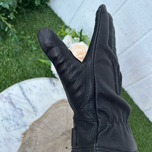 UGG mens 3 Point Leather Tech Gloves With Sherpa Lining black size large - Picture 9 of 16
